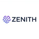high tech ai company logo for brand zenith labs , abstract neural network icon, purple and blue gradient colors, minimalist vector logo, modern tech branding, clean typography on white background